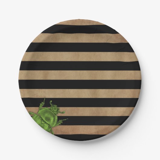 Zwart, Tan Striped Bord van Egyptische halloween (Voorkant)