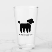 Zwart tandbediende gepersonaliseerde wasknijpglas glas (Voorkant)