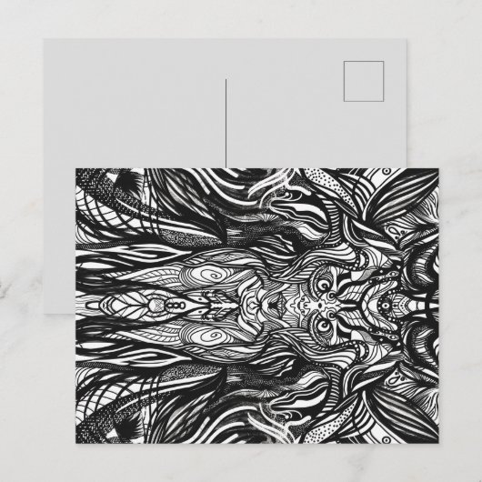 Zwart tandvlees briefkaart (Voorkant / Achterkant)