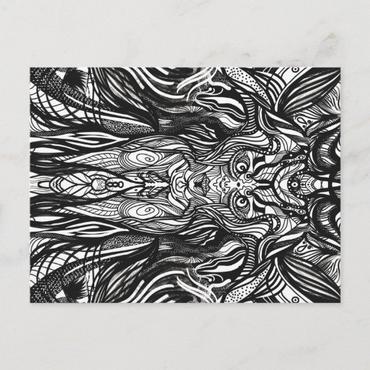 Zwart tandvlees briefkaart (Voorkant)