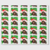Zwart Tannish Cavalier King Charles Kerstpapier Cadeaupapier (Vlak)