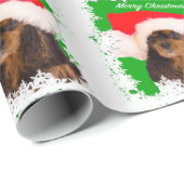 Zwart Tannish Cavalier King Charles Kerstpapier Cadeaupapier (Rol Hoek)
