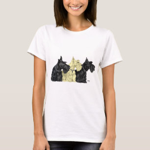Zwart & Tarwe Schotse Terriërs T-shirt