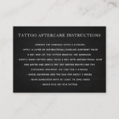 Zwart Tattoo Nazorg Visitekaartje (Voorkant)
