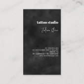 Zwart tattoo studio visitekaartje (Achterkant)