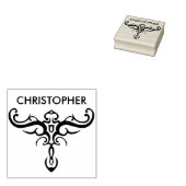 ZWART TATTOO TRIBAL 3 + uw backgr. & ideeën Rubberstempel (Gestempeld)