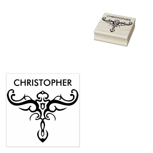 ZWART TATTOO TRIBAL 3 + uw backgr. & ideeën Rubberstempel (Gestempeld)