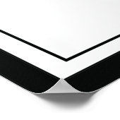 Zwart, Taupe en Blauw Abstract Shapes Poster (Hoek)