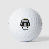 Zwart Taxi Design Golfballen (Voorkant)