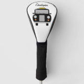 Zwart Taxi Design Golfheadcover (Voorkant)
