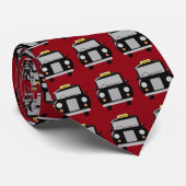 Zwart taxiontwerp stropdas (Opgerold)