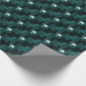 Zwart & Teal Abstract Inpakpapier (Hoek)