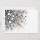 Zwart & Teal Quinceañera-meisje Kaart (Achterkant)