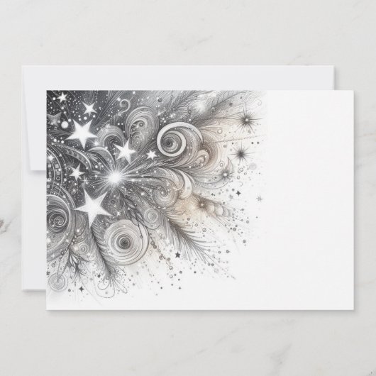 Zwart & Teal Quinceañera-meisje Kaart (Achterkant)