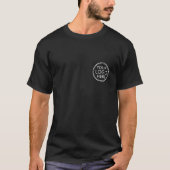 Zwart Team Logo Naam Nummer Modern Sport T-shirt (Voorkant)