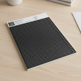 Zwart technische graphische papierblok met logo notitieblok