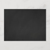 Zwart tekenreekslampjes monogram bruiloft opslaan  briefkaart (Achterkant)