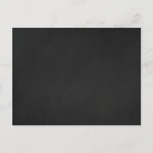 Zwart tekenreekslampjes monogram bruiloft opslaan  briefkaart (Achterkant)