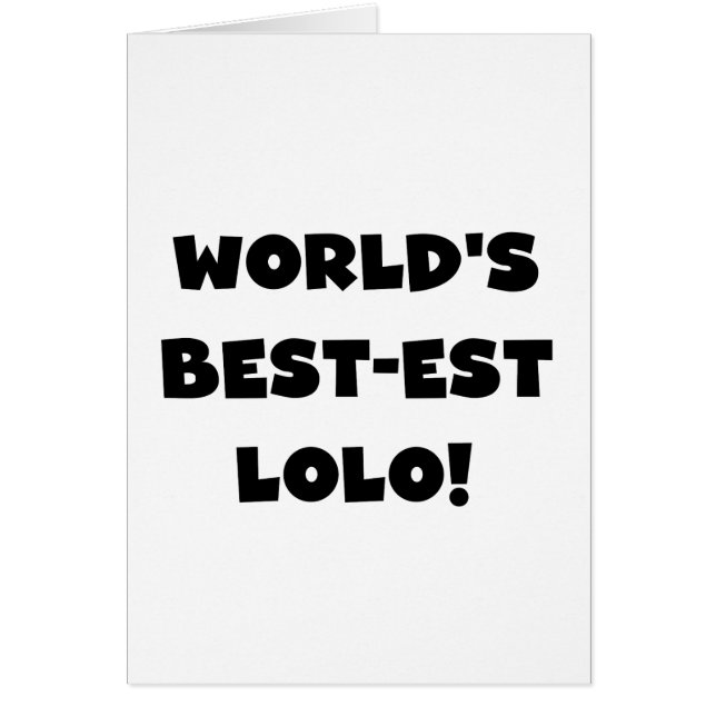 Zwart Tekst Best-est Lolo T-shirts en geschenken (Voorkant)