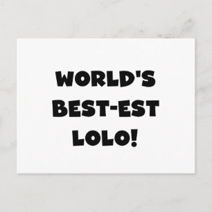 Zwart Tekst Best-est Lolo T-shirts en geschenken Briefkaart