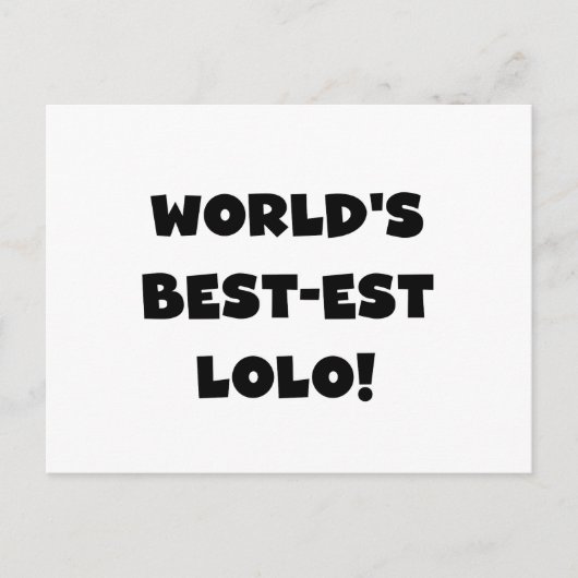 Zwart Tekst Best-est Lolo T-shirts en geschenken Briefkaart (Voorkant)