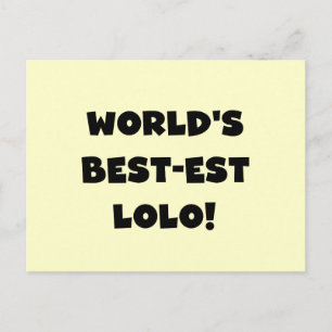 Zwart Tekst Best-est Lolo T-shirts en geschenken Briefkaart
