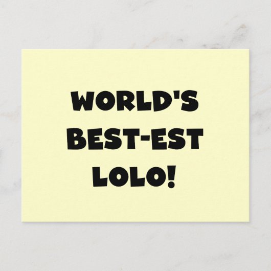 Zwart Tekst Best-est Lolo T-shirts en geschenken Briefkaart (Voorkant)