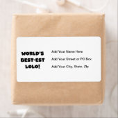 Zwart Tekst Best-est Lolo T-shirts en geschenken Etiket (Insitu)