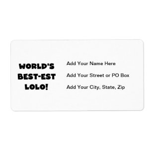 Zwart Tekst Best-est Lolo T-shirts en geschenken Etiket