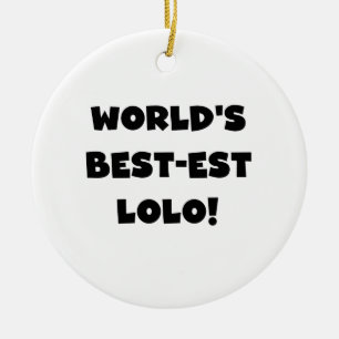 Zwart Tekst Best-est Lolo T-shirts en geschenken Keramisch Ornament