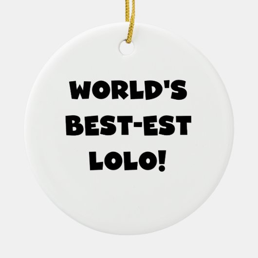 Zwart Tekst Best-est Lolo T-shirts en geschenken Keramisch Ornament (Voorkant)