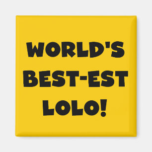 Zwart Tekst Best-est Lolo T-shirts en geschenken Magneet