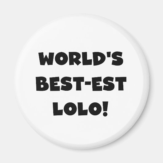 Zwart Tekst Best-est Lolo T-shirts en geschenken Magneet (Voorkant)