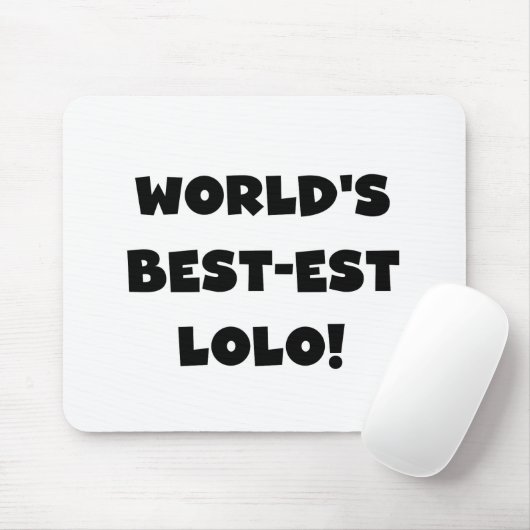 Zwart Tekst Best-est Lolo T-shirts en geschenken Muismat (Met muis)