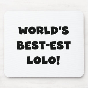 Zwart Tekst Best-est Lolo T-shirts en geschenken Muismat