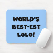 Zwart Tekst Best-est Lolo T-shirts en geschenken Muismat (Met muis)