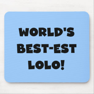 Zwart Tekst Best-est Lolo T-shirts en geschenken Muismat