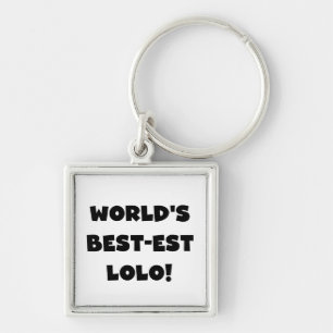 Zwart Tekst Best-est Lolo T-shirts en geschenken Sleutelhanger