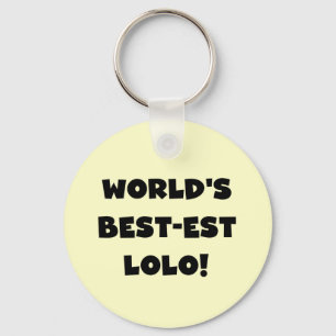 Zwart Tekst Best-est Lolo T-shirts en geschenken Sleutelhanger