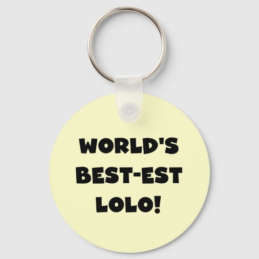 Zwart Tekst Best-est Lolo T-shirts en geschenken Sleutelhanger (Voorkant)