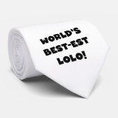 Zwart Tekst Best-est Lolo T-shirts en geschenken Stropdas (Opgerold)