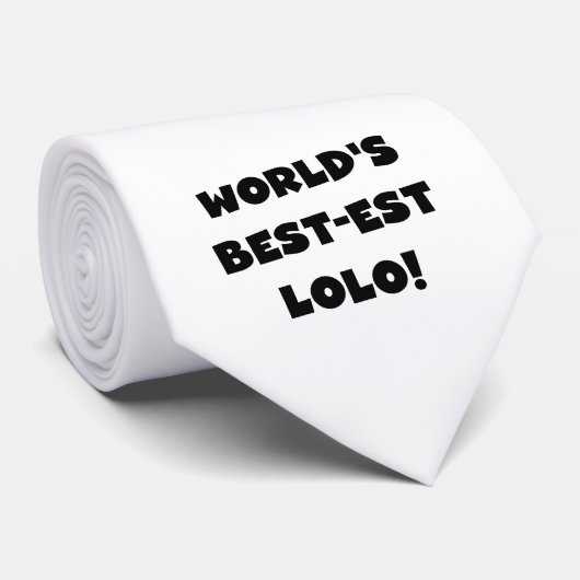 Zwart Tekst Best-est Lolo T-shirts en geschenken Stropdas (Opgerold)