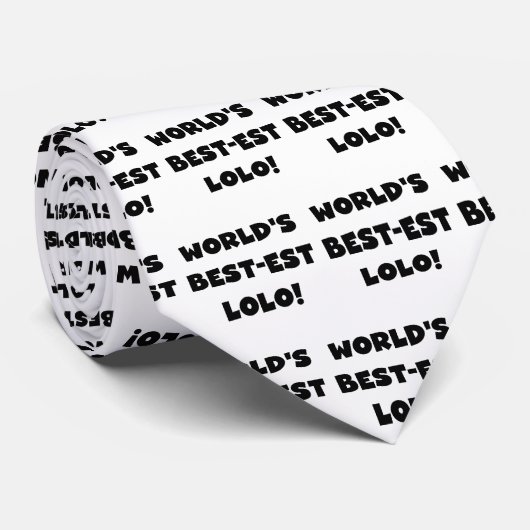 Zwart Tekst Best-est Lolo T-shirts en geschenken Stropdas (Opgerold)