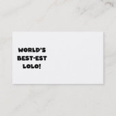 Zwart Tekst Best-est Lolo T-shirts en geschenken Visitekaartje (Achterkant)