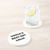 Zwart Tekst Best-est Lolo T-shirts en geschenken Zandsteen Onderzetter (Zijkant)