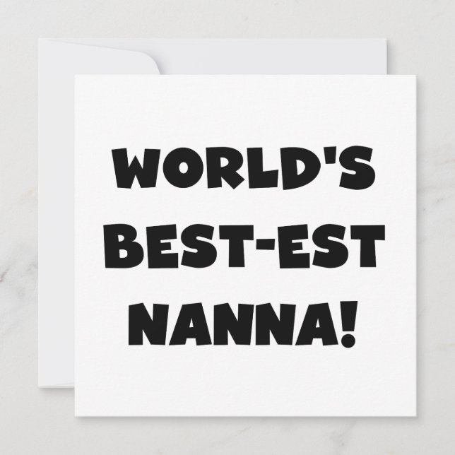 Zwart Tekst Best-est Nanna T-shirts en geschenken (Voorkant)
