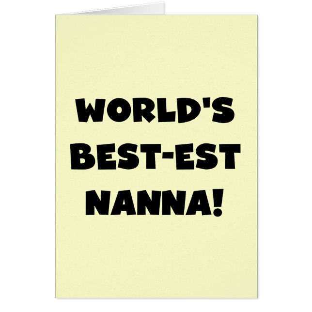 Zwart Tekst Best-est Nanna T-shirts en geschenken (Voorkant)