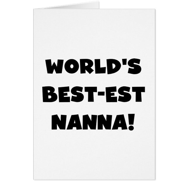 Zwart Tekst Best-est Nanna T-shirts en geschenken (Voorkant)
