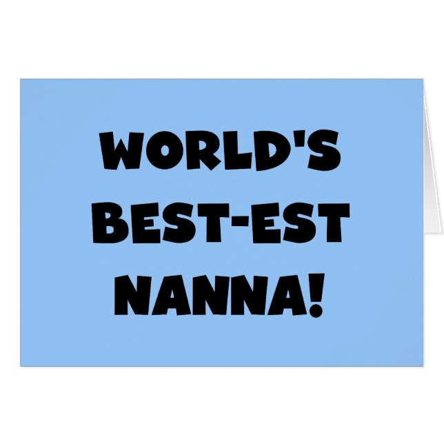 Zwart Tekst Best-est Nanna T-shirts en geschenken (Voorkant Horizontaal)