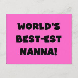 Zwart Tekst Best-est Nanna T-shirts en geschenken Briefkaart